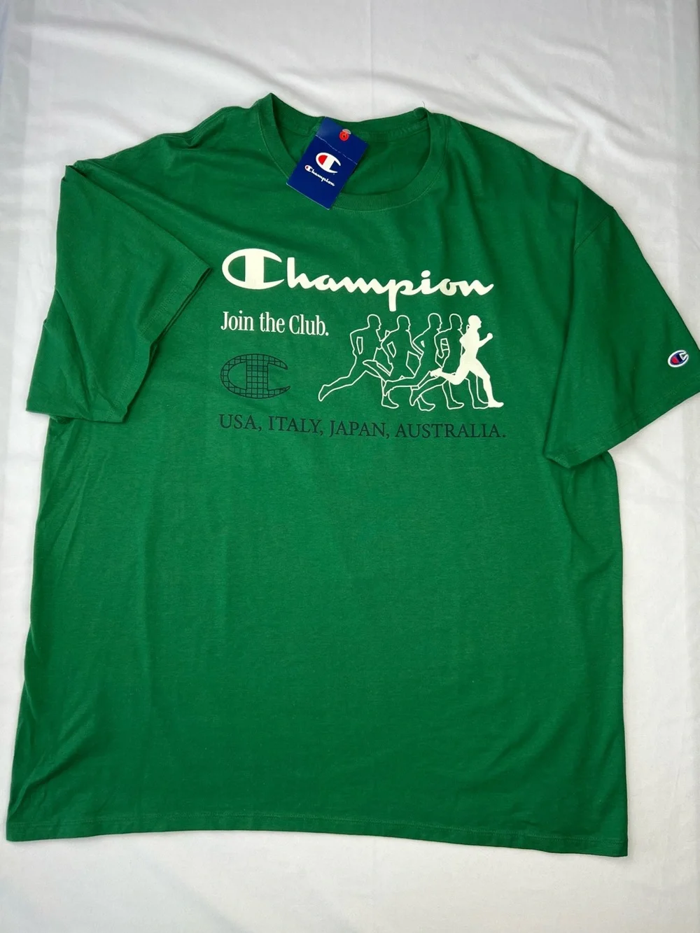 Champion Men’s Join the Club Green Logo T-Shirt Graphic Tee NEW Size 2XL - Picture 1 of 9